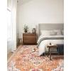 imageSmiry 8x10 Area Rugs for Living Room Boho Chic Style Printed Rugs Low Pile NonShedding Easy Care Machine Washable Lightweight Floor Carpets Rugs for Bedroom Dining Room Home Office OrangeOrange
