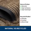 imageSmiry Front Door Mat Indoor Outdoor Entrance Heavy Duty Natural Rubber Sturdy Trap Dirt Moisture Doormat and Easy Clean Low Profile Patio Porch Entryway Mat 295x17 Inch BrownGeometricBrownGeometric