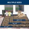 imageSmiry Front Door Mat Indoor Outdoor Entrance Heavy Duty Natural Rubber Sturdy Trap Dirt Moisture Doormat and Easy Clean Low Profile Patio Porch Entryway Mat 295x17 Inch BrownGeometricBrownWelcome