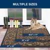 imageSmiry Front Door Mat Indoor Outdoor Entrance Heavy Duty Natural Rubber Sturdy Trap Dirt Moisture Doormat and Easy Clean Low Profile Patio Porch Entryway Mat 295x17 Inch BrownGeometricBrownWelcome