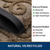 imageSmiry Front Door Mat Indoor Outdoor Entrance Heavy Duty Natural Rubber Sturdy Trap Dirt Moisture Doormat and Easy Clean Low Profile Patio Porch Entryway Mat 295x17 Inch BrownGeometricBrownWelcome