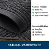 imageSmiry Front Door Mat Indoor Outdoor Entrance Heavy Duty Natural Rubber Sturdy Trap Dirt Moisture Doormat and Easy Clean Low Profile Patio Porch Entryway Mat 295x17 Inch BrownGeometricGreyGeometric