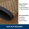 imageSmiry Front Door Mat Outside Entrance Heavy Duty Outdoor Indoor Natural Rubber Doormat Non Slip Trap Dirt and Moisture Easy Clean Low Profile Patio Porch Entryway Mat 295x17 GreyCoffee