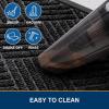 imageSmiry Front Door Mat Outside Entrance Heavy Duty Outdoor Indoor Natural Rubber Doormat Non Slip Trap Dirt and Moisture Easy Clean Low Profile Patio Porch Entryway Mat 295x17 GreyBlack