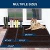 imageSmiry Front Door Mat Outside Entrance Heavy Duty Outdoor Indoor Natural Rubber Doormat Non Slip Trap Dirt and Moisture Easy Clean Low Profile Patio Porch Entryway Mat 295x17 GreyPure Brown