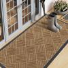 imageSmiry Front Door Mat Outside Entrance Heavy Duty Outdoor Indoor Natural Rubber Doormat Non Slip Trap Dirt and Moisture Easy Clean Low Profile Patio Porch Entryway Mat 295x17 GreyCoffee