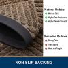 imageSmiry Front Door Mat Outside Entrance Heavy Duty Outdoor Indoor Natural Rubber Doormat Non Slip Trap Dirt and Moisture Easy Clean Low Profile Patio Porch Entryway Mat 295x17 GreyBrown