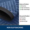 imageSmiry Front Door Mat Outside Entrance Heavy Duty Outdoor Indoor Natural Rubber Doormat Non Slip Trap Dirt and Moisture Easy Clean Low Profile Patio Porch Entryway Mat 295x17 GreyBlue