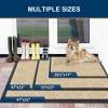 imageSmiry Front Door Mat Outside Entrance Heavy Duty Outdoor Indoor Natural Rubber Doormat Non Slip Trap Dirt and Moisture Easy Clean Low Profile Patio Porch Entryway Mat 295x17 GreyBeige