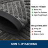 imageSmiry Front Door Mat Outside Entrance Heavy Duty Outdoor Indoor Natural Rubber Doormat Non Slip Trap Dirt and Moisture Easy Clean Low Profile Patio Porch Entryway Mat 295x17 GreyMix Black