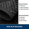 imageSmiry Front Door Mat Outside Entrance Heavy Duty Outdoor Indoor Natural Rubber Doormat Non Slip Trap Dirt and Moisture Easy Clean Low Profile Patio Porch Entryway Mat 295x17 GreySilver Grey