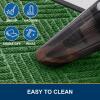imageSmiry Front Door Mat Outside Entrance Heavy Duty Outdoor Indoor Natural Rubber Doormat Non Slip Trap Dirt and Moisture Easy Clean Low Profile Patio Porch Entryway Mat 295x17 GreyGreen