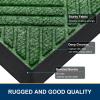 imageSmiry Front Door Mat Outside Entrance Heavy Duty Outdoor Indoor Natural Rubber Doormat Non Slip Trap Dirt and Moisture Easy Clean Low Profile Patio Porch Entryway Mat 295x17 GreyGreen
