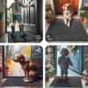 imageSmiry Front Door Mat Outside Entrance Heavy Duty Outdoor Indoor Natural Rubber Doormat Non Slip Trap Dirt and Moisture Easy Clean Low Profile Patio Porch Entryway Mat 295x17 GreyLight Grey