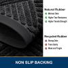 imageSmiry Front Door Mat Outside Entrance Heavy Duty Outdoor Indoor Natural Rubber Doormat Non Slip Trap Dirt and Moisture Easy Clean Low Profile Patio Porch Entryway Mat 295x17 GreyBlack