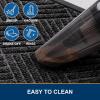 imageSmiry Front Door Mat Outside Entrance Heavy Duty Outdoor Indoor Natural Rubber Doormat Non Slip Trap Dirt and Moisture Easy Clean Low Profile Patio Porch Entryway Mat 295x17 GreySilver Grey