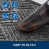 imageSmiry Front Door Mat Outside Entrance Heavy Duty Outdoor Indoor Natural Rubber Doormat Non Slip Trap Dirt and Moisture Easy Clean Low Profile Patio Porch Entryway Mat 295x17 GreyMix Black