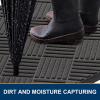 imageSmiry Front Door Mat Outside Entrance Heavy Duty Outdoor Indoor Natural Rubber Doormat Non Slip Trap Dirt and Moisture Easy Clean Low Profile Patio Porch Entryway Mat 295x17 GreyGrey