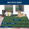 imageSmiry Front Door Mat Outside Entrance Heavy Duty Outdoor Indoor Natural Rubber Doormat Non Slip Trap Dirt and Moisture Easy Clean Low Profile Patio Porch Entryway Mat 295x17 GreyGreen