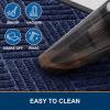 imageSmiry Front Door Mat Outside Entrance Heavy Duty Outdoor Indoor Natural Rubber Doormat Non Slip Trap Dirt and Moisture Easy Clean Low Profile Patio Porch Entryway Mat 295x17 GreyNavy Blue