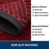 imageSmiry Front Door Mat Outside Entrance Heavy Duty Outdoor Indoor Natural Rubber Doormat Non Slip Trap Dirt and Moisture Easy Clean Low Profile Patio Porch Entryway Mat 295x17 GreyWine Red