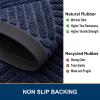 imageSmiry Front Door Mat Outside Entrance Heavy Duty Outdoor Indoor Natural Rubber Doormat Non Slip Trap Dirt and Moisture Easy Clean Low Profile Patio Porch Entryway Mat 295x17 GreyNavy Blue