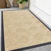 imageSmiry Front Door Mat Outside Entrance Heavy Duty Outdoor Indoor Natural Rubber Doormat Non Slip Trap Dirt and Moisture Easy Clean Low Profile Patio Porch Entryway Mat 295x17 GreyBeige