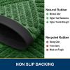 imageSmiry Front Door Mat Outside Entrance Heavy Duty Outdoor Indoor Natural Rubber Doormat Non Slip Trap Dirt and Moisture Easy Clean Low Profile Patio Porch Entryway Mat 295x17 GreyGreen