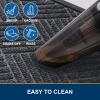 imageSmiry Front Door Mat Outside Entrance Heavy Duty Outdoor Indoor Natural Rubber Doormat Non Slip Trap Dirt and Moisture Easy Clean Low Profile Patio Porch Entryway Mat 295x17 GreyDark Grey