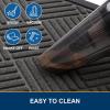 imageSmiry Front Door Mat Outside Entrance Heavy Duty Outdoor Indoor Natural Rubber Doormat Non Slip Trap Dirt and Moisture Easy Clean Low Profile Patio Porch Entryway Mat 295x17 GreyGrey