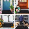 imageSmiry Front Door Mat Outside Entrance Heavy Duty Sturdy Natural Rubber Doormat Trap Dirt and Moisture Easy Clean Low Profile Welcome Floor Mats for Indoor Outdoor Entry 295x17 Inch BrownBlack