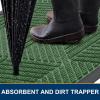 imageSmiry Front Door Mat Outside Entrance Heavy Duty Sturdy Natural Rubber Doormat Trap Dirt and Moisture Easy Clean Low Profile Welcome Floor Mats for Indoor Outdoor Entry 295x17 Inch BrownGreen