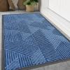 imageSmiry Front Door Mat Outside Entrance Heavy Duty Sturdy Natural Rubber Doormat Trap Dirt and Moisture Easy Clean Low Profile Welcome Floor Mats for Indoor Outdoor Entry 295x17 Inch BrownBlue