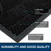 imageSmiry Front Door Mat Outside Entrance Heavy Duty Sturdy Natural Rubber Doormat Trap Dirt and Moisture Easy Clean Low Profile Welcome Floor Mats for Indoor Outdoor Entry 295x17 Inch BrownBlack