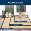 imageSmiry Front Door Mat Outside Entrance Heavy Duty Sturdy Natural Rubber Doormat Trap Dirt and Moisture Easy Clean Low Profile Welcome Floor Mats for Indoor Outdoor Entry 295x17 Inch BrownBeige
