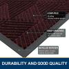 imageSmiry Front Door Mat Outside Entrance Heavy Duty Sturdy Natural Rubber Doormat Trap Dirt and Moisture Easy Clean Low Profile Welcome Floor Mats for Indoor Outdoor Entry 295x17 Inch BrownDark Red
