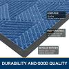 imageSmiry Front Door Mat Outside Entrance Heavy Duty Sturdy Natural Rubber Doormat Trap Dirt and Moisture Easy Clean Low Profile Welcome Floor Mats for Indoor Outdoor Entry 295x17 Inch BrownBlue