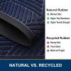 imageSmiry Front Door Mat Outside Entrance Heavy Duty Sturdy Natural Rubber Doormat Trap Dirt and Moisture Easy Clean Low Profile Welcome Floor Mats for Indoor Outdoor Entry 295x17 Inch BrownNavy Blue