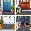 imageSmiry Front Door Mat Outside Entrance Heavy Duty Sturdy Natural Rubber Doormat Trap Dirt and Moisture Easy Clean Low Profile Welcome Floor Mats for Indoor Outdoor Entry 295x17 Inch BrownGrey