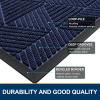 imageSmiry Front Door Mat Outside Entrance Heavy Duty Sturdy Natural Rubber Doormat Trap Dirt and Moisture Easy Clean Low Profile Welcome Floor Mats for Indoor Outdoor Entry 295x17 Inch BrownNavy Blue