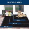 imageSmiry Front Door Mat Outside Entrance Heavy Duty Sturdy Natural Rubber Doormat Trap Dirt and Moisture Easy Clean Low Profile Welcome Floor Mats for Indoor Outdoor Entry 295x17 Inch BrownBlack