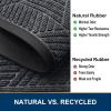 imageSmiry Front Door Mat Outside Entrance Heavy Duty Sturdy Natural Rubber Doormat Trap Dirt and Moisture Easy Clean Low Profile Welcome Floor Mats for Indoor Outdoor Entry 295x17 Inch BrownSilver Grey
