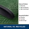 imageSmiry Front Door Mat Outside Entrance Heavy Duty Sturdy Natural Rubber Doormat Trap Dirt and Moisture Easy Clean Low Profile Welcome Floor Mats for Indoor Outdoor Entry 295x17 Inch BrownGreen