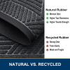 imageSmiry Front Door Mat Outside Entrance Heavy Duty Sturdy Natural Rubber Doormat Trap Dirt and Moisture Easy Clean Low Profile Welcome Floor Mats for Indoor Outdoor Entry 295x17 Inch BrownGrey