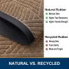 imageSmiry Front Door Mat Outside Entrance Heavy Duty Sturdy Natural Rubber Doormat Trap Dirt and Moisture Easy Clean Low Profile Welcome Floor Mats for Indoor Outdoor Entry 295x17 Inch BrownCoffee