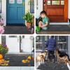 imageSmiry Front Door Mat Outside Entrance Heavy Duty Sturdy Natural Rubber Doormat Trap Dirt and Moisture Easy Clean Low Profile Welcome Floor Mats for Indoor Outdoor Entry 295x17 Inch BrownSilver Grey