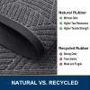 imageSmiry Front Door Mat Outside Entrance Heavy Duty Sturdy Natural Rubber Doormat Trap Dirt and Moisture Easy Clean Low Profile Welcome Floor Mats for Indoor Outdoor Entry 295x17 Inch BrownLight Grey