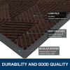 imageSmiry Front Door Mat Outside Entrance Heavy Duty Sturdy Natural Rubber Doormat Trap Dirt and Moisture Easy Clean Low Profile Welcome Floor Mats for Indoor Outdoor Entry 295x17 Inch BrownDark Brown