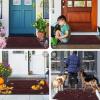 imageSmiry Front Door Mat Outside Entrance Heavy Duty Sturdy Natural Rubber Doormat Trap Dirt and Moisture Easy Clean Low Profile Welcome Floor Mats for Indoor Outdoor Entry 295x17 Inch BrownDark Red