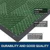 imageSmiry Front Door Mat Outside Entrance Heavy Duty Sturdy Natural Rubber Doormat Trap Dirt and Moisture Easy Clean Low Profile Welcome Floor Mats for Indoor Outdoor Entry 295x17 Inch BrownGreen